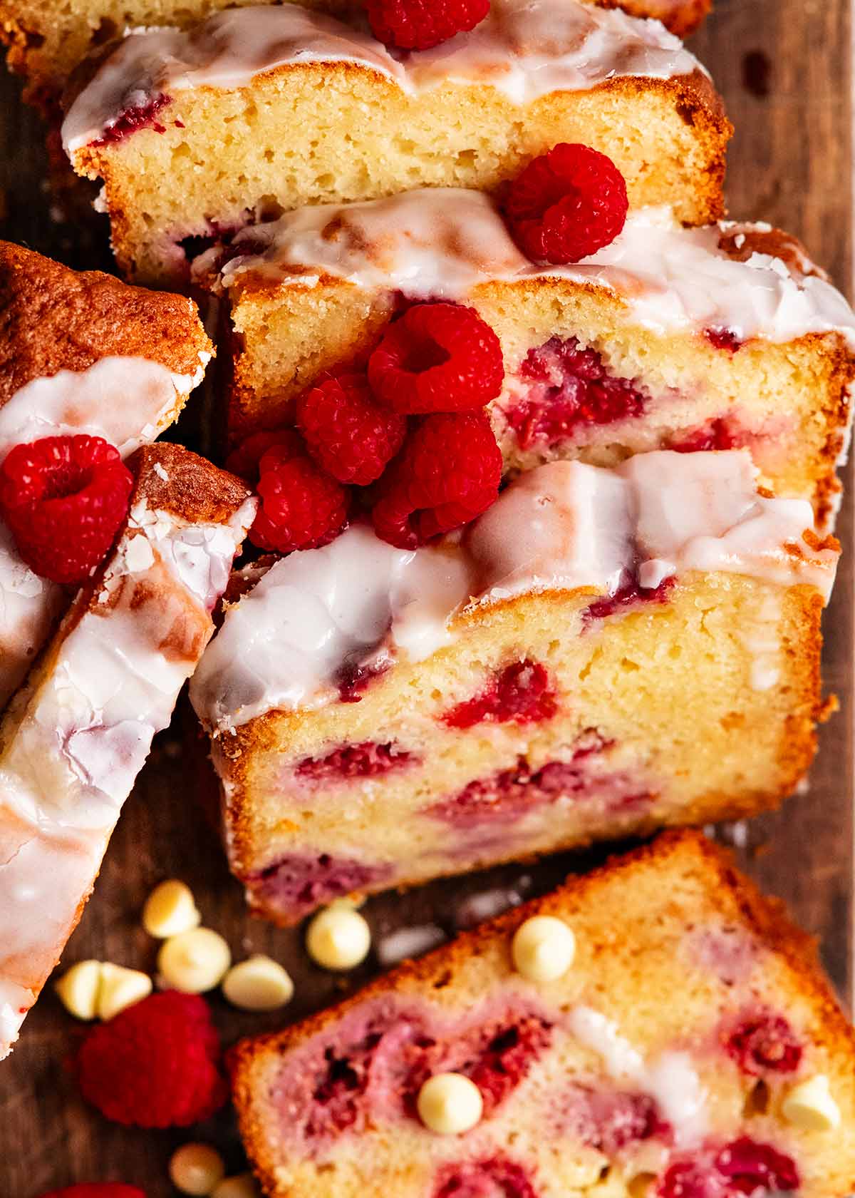 Glazed White Chocolate Raspberry Loaf